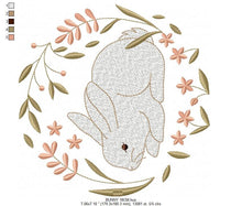 Charger l&#39;image dans la galerie, Bunny embroidery design - Animal embroidery designs machine embroidery pattern - Woodland animals embroidery file - instant download rabbit
