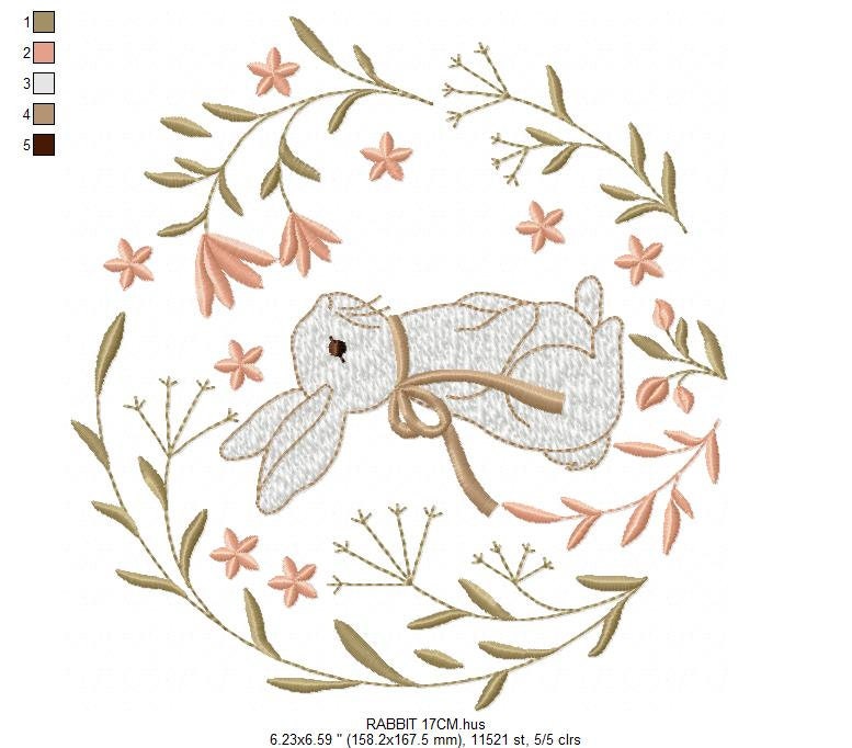 Bunny embroidery design - Animal embroidery designs machine embroidery pattern - Woodland animals embroidery file - instant download rabbit
