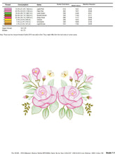 Charger l&#39;image dans la galerie, Roses embroidery designs - Flower embroidery design machine embroidery pattern - Floral embroidery file - instant embroidery download pes
