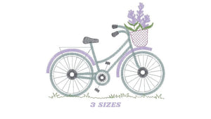 Bike embroidery designs - Bicycle embroidery design machine embroidery pattern - baby  girl embroidery file - jef pes dst hus vip vp3 xxx