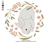 Charger l&#39;image dans la galerie, Bunny embroidery design - Animal embroidery designs machine embroidery pattern - Woodland animals embroidery file - instant download rabbit
