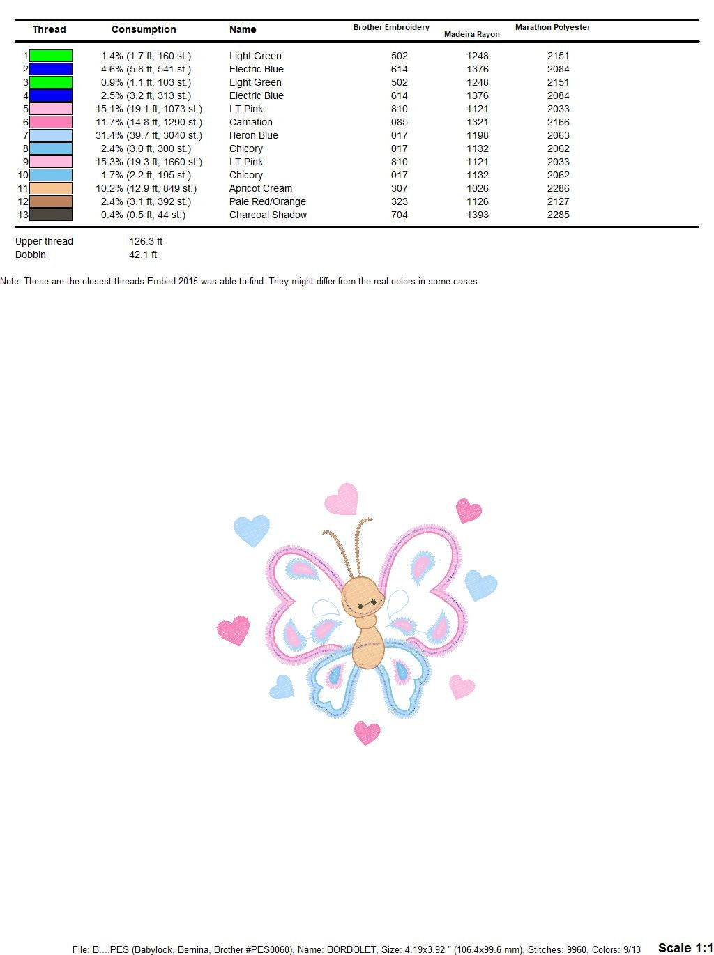 Butterfly embroidery design - Cute embroidery designs machine embroidery pattern - Baby girl embroidery file - instant download digital pes