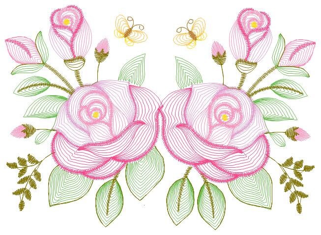 Roses embroidery designs - Flower embroidery design machine embroidery pattern - Floral embroidery file - instant embroidery download pes Marcia Embroidery