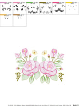 Charger l&#39;image dans la galerie, Roses embroidery designs - Flower embroidery design machine embroidery pattern - Floral embroidery file - instant embroidery download pes
