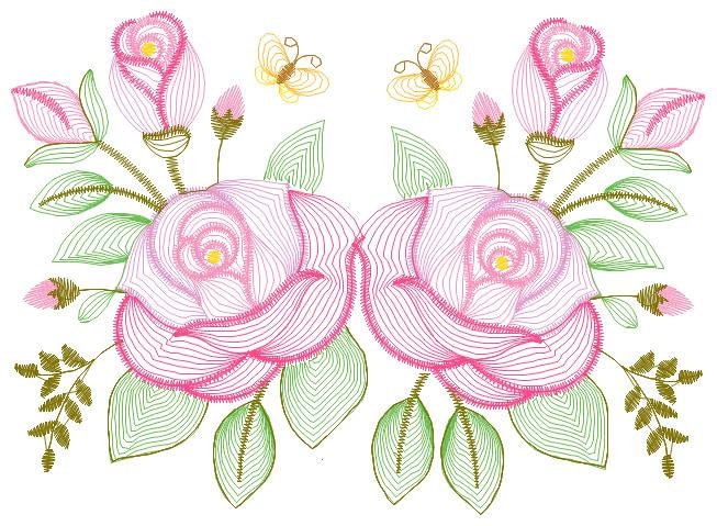 Roses embroidery designs - Flower embroidery design machine embroidery pattern - Floral embroidery file - instant embroidery download pes Marcia Embroidery