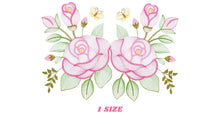 Carica l&#39;immagine nel visualizzatore di Gallery, Roses embroidery designs - Flower embroidery design machine embroidery pattern - Floral embroidery file - instant embroidery download pes
