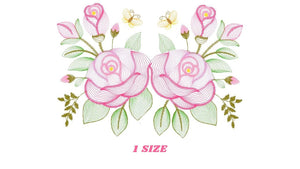 Roses embroidery designs - Flower embroidery design machine embroidery pattern - Floral embroidery file - instant embroidery download pes