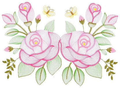 Roses embroidery designs - Flower embroidery design machine embroidery pattern - Floral embroidery file - instant embroidery download pes Marcia Embroidery