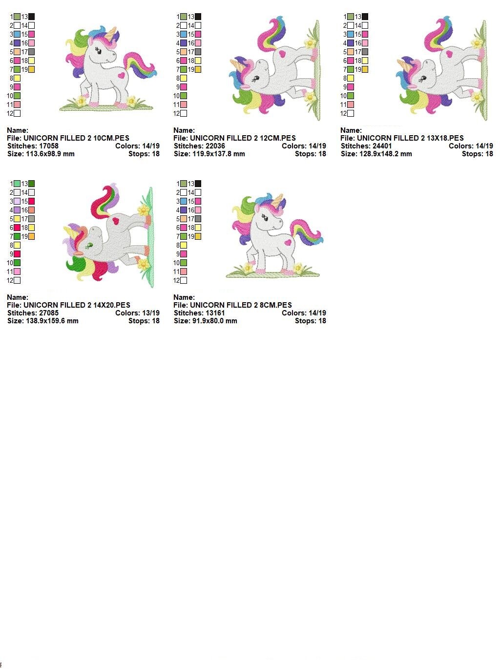Unicorn embroidery designs - Girl embroidery design machine embroidery pattern - Unicorns embroidery file - baby girl embroidery newborn pes