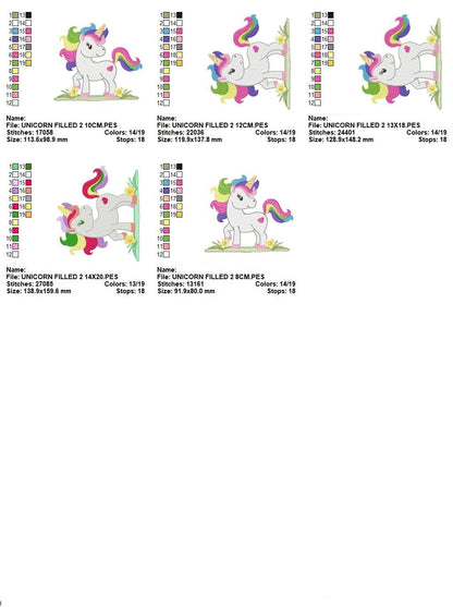 Unicorn embroidery designs - Girl embroidery design machine embroidery pattern - Unicorns embroidery file - baby girl embroidery newborn pes