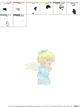 Carica l&#39;immagine nel visualizzatore di Gallery, Angel embroidery designs - Religious embroidery design machine embroidery pattern - Angel with wings and halo embroidery file download pes
