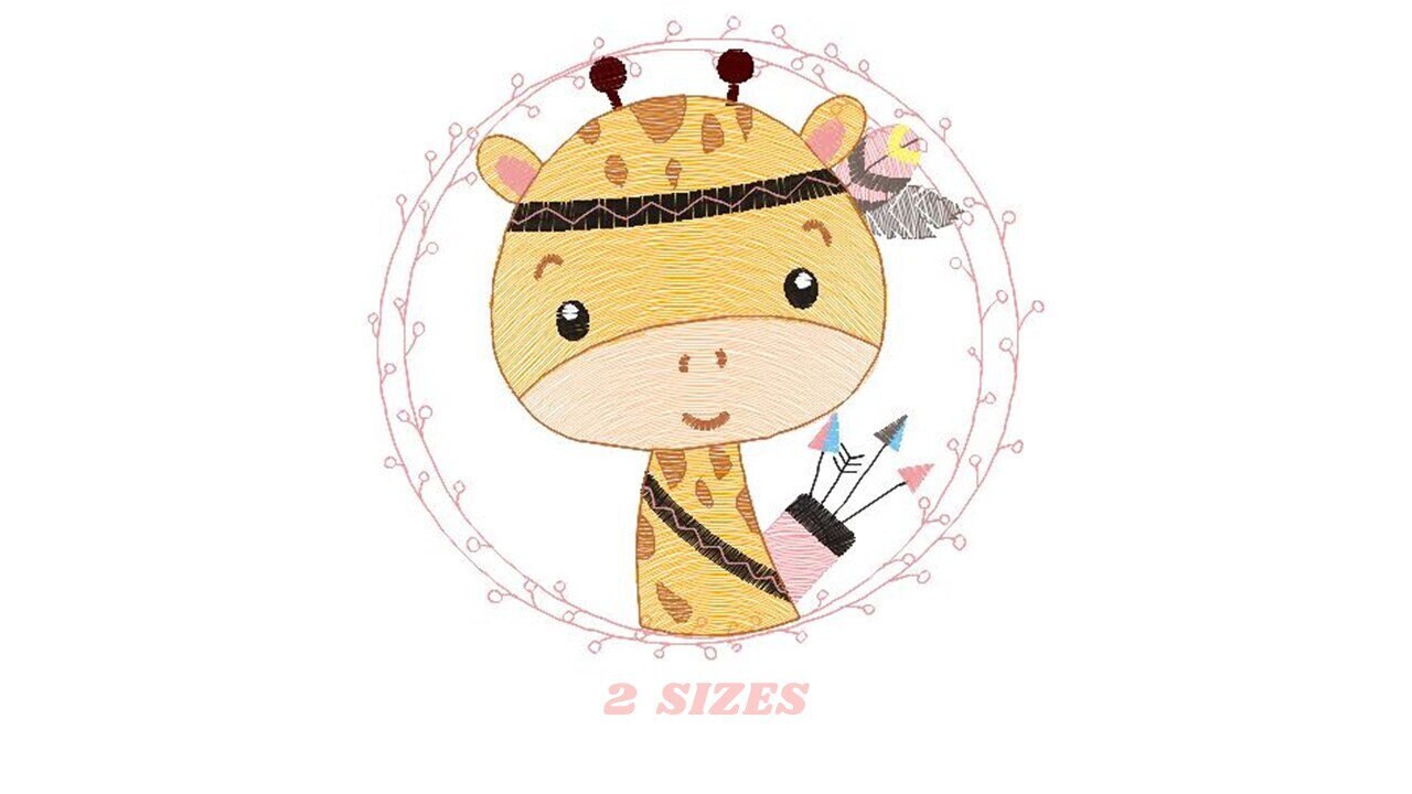 Giraffe embroidery designs - Woodland animals embroidery design machine embroidery pattern - Baby boy embroidery file - instant download pes Marcia Embroidery