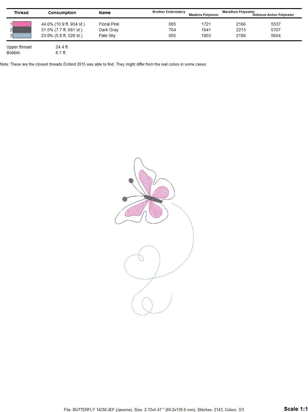 Butterfly embroidery design - Delicate embroidery designs machine embroidery pattern - Mini embroidery file - instant digital download pes