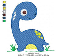 Carica l&#39;immagine nel visualizzatore di Gallery, Dinosaur embroidery designs - Dino embroidery design machine embroidery pattern - instant download - Baby boy embroidery file brontosaurus
