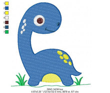 Carica l&#39;immagine nel visualizzatore di Gallery, Dinosaur embroidery designs - Dino embroidery design machine embroidery pattern - instant download - Baby boy embroidery file brontosaurus
