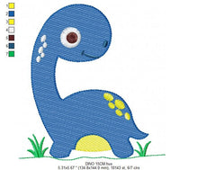 Carica l&#39;immagine nel visualizzatore di Gallery, Dinosaur embroidery designs - Dino embroidery design machine embroidery pattern - instant download - Baby boy embroidery file brontosaurus
