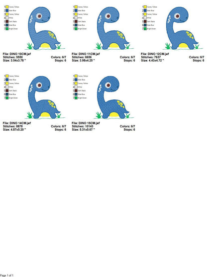 Dinosaur embroidery designs - Dino embroidery design machine embroidery pattern - instant download - Baby boy embroidery file brontosaurus