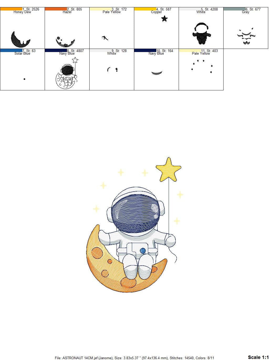 Astronaut embroidery designs - Baby boy embroidery design machine embroidery pattern - instant download - Moon embroidery file Space Earth