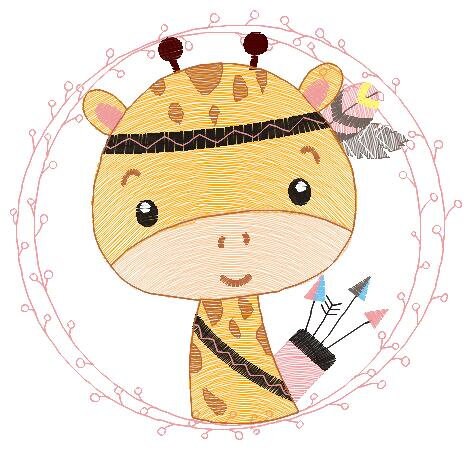 Giraffe embroidery designs - Woodland animals embroidery design machine embroidery pattern - Baby boy embroidery file - instant download pes Marcia Embroidery