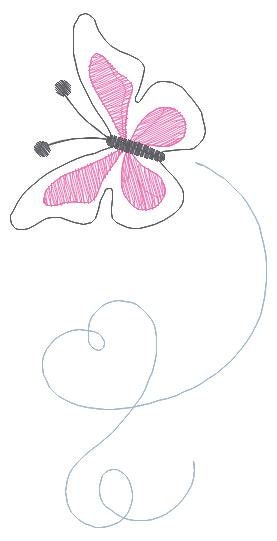 Butterfly embroidery design - Delicate embroidery designs machine embroidery pattern - Mini embroidery file - instant digital download pes