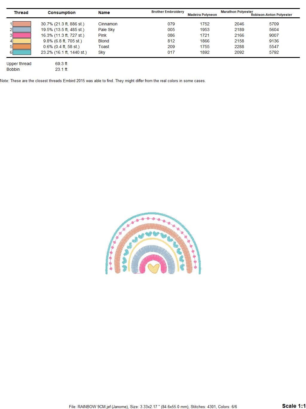 Boho Rainbow embroidery design - Colorful Rainbow embroidery designs machine embroidery pattern - Baby girl embroidery file - Batik hearts