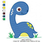 Load image into Gallery viewer, Dinosaur embroidery designs - Dino embroidery design machine embroidery pattern - instant download - Baby boy embroidery file brontosaurus
