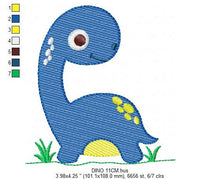 Load image into Gallery viewer, Dinosaur embroidery designs - Dino embroidery design machine embroidery pattern - instant download - Baby boy embroidery file brontosaurus
