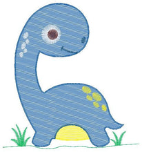 Load image into Gallery viewer, Dinosaur embroidery designs - Dino embroidery design machine embroidery pattern - instant download - Baby boy embroidery file brontosaurus
