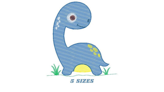 Dinosaur embroidery designs - Dino embroidery design machine embroidery pattern - instant download - Baby boy embroidery file brontosaurus - Marcia Embroidery
