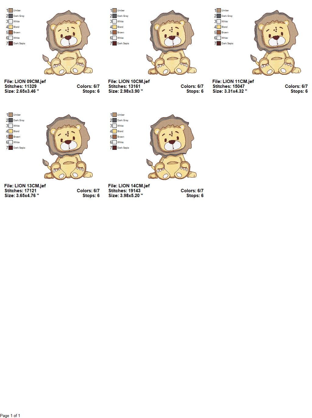 Lion embroidery designs - Safari wild animal machine embroidery pattern - Baby boy file - instant digital download pes jef hus vip dst xxx