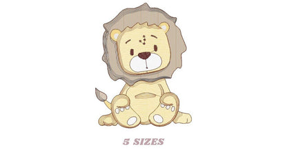 Lion embroidery designs - Safari wild animal machine embroidery pattern - Baby boy file - instant digital download pes jef hus vip dst xxx