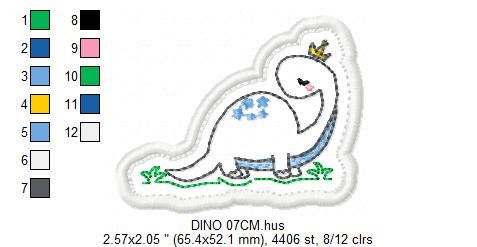 Dinosaur embroidery designs - Dino embroidery design machine embroidery pattern - instant download - Baby boy embroidery file brontosaurus Marcia Embroidery
