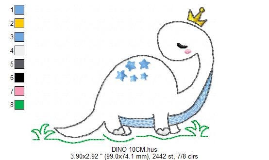 Dinosaur embroidery designs - Dino embroidery design machine embroidery pattern - instant download - Baby boy embroidery file brontosaurus Marcia Embroidery
