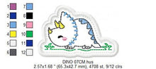 Charger l&#39;image dans la galerie, Dinosaur embroidery designs - Dino embroidery design machine embroidery pattern - instant download - Triceratops embroidery file pes jef hus
