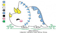 Load image into Gallery viewer, Dinosaur embroidery designs - Dino embroidery design machine embroidery pattern - instant download - Triceratops embroidery file pes jef hus
