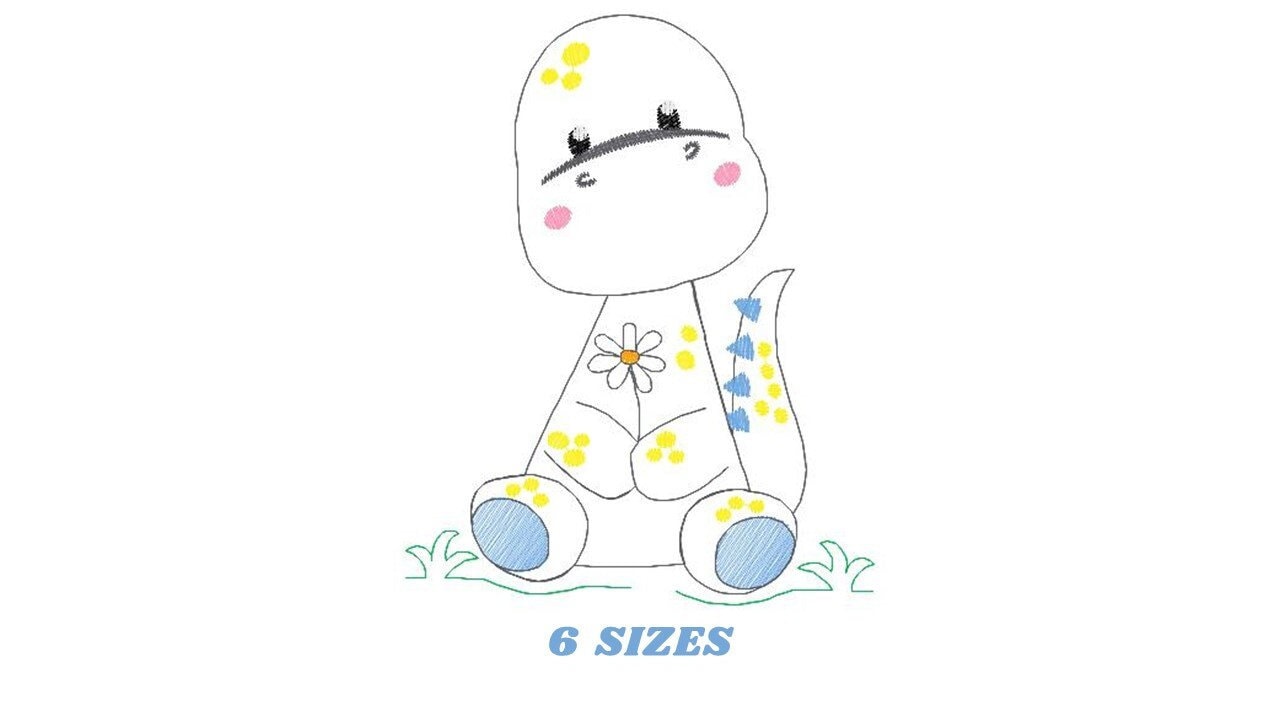 Dinosaur embroidery designs - Dino embroidery design machine embroidery pattern - instant download - Baby boy embroidery file brontosaurus Marcia Embroidery