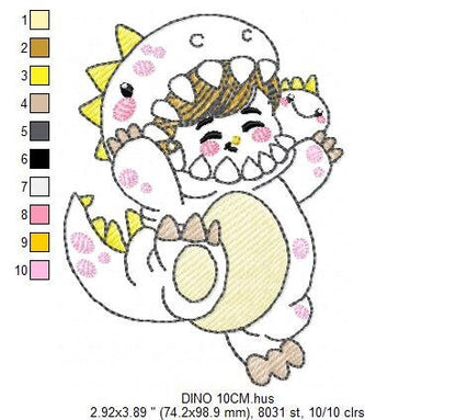 Dinosaur Costume embroidery designs - Boy dressed as dino embroidery design machine embroidery pattern - instant download - Dragon Costume - Marcia Embroidery