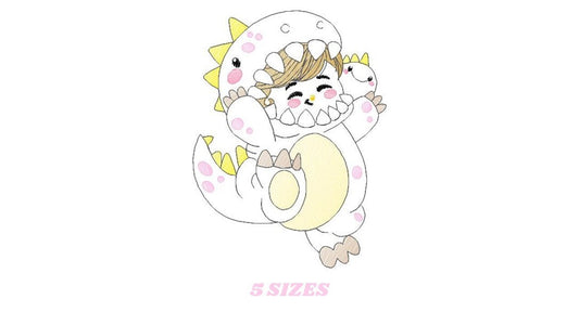 Dinosaur Costume embroidery designs - Boy dressed as dino embroidery design machine embroidery pattern - instant download - Dragon Costume - Marcia Embroidery