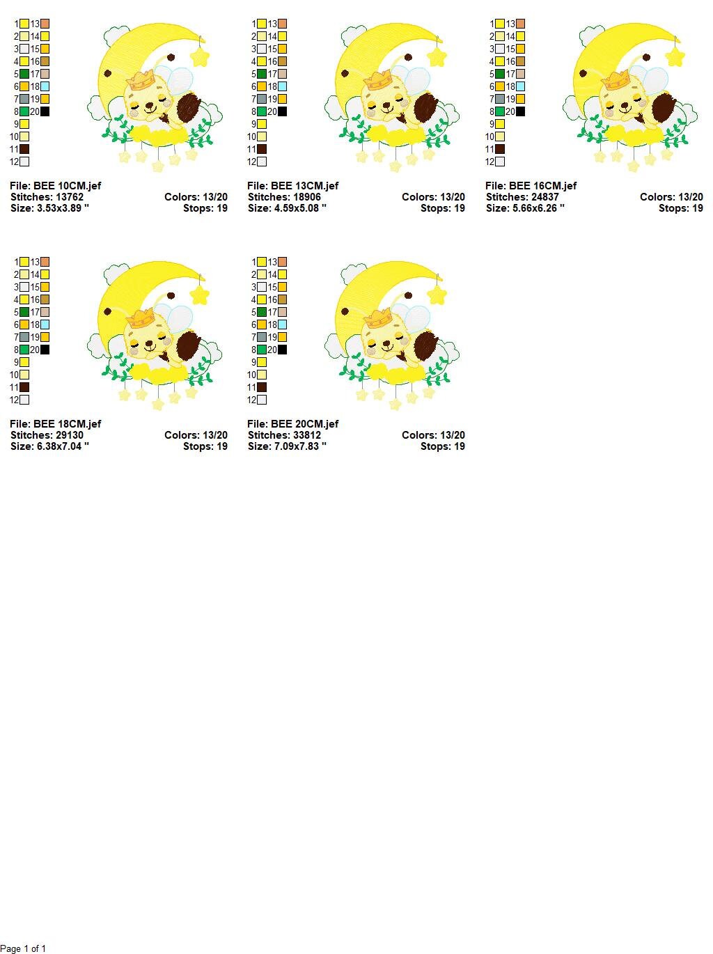 Bee embroidery design - Sleeping Bee embroidery designs machine embroidery pattern - Honey bee embroidery file - Save the bees download pes