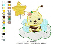 Carica l&#39;immagine nel visualizzatore di Gallery, Bee embroidery design - Bees embroidery designs machine embroidery pattern - baby girl embroidery file - honey bee design instant download
