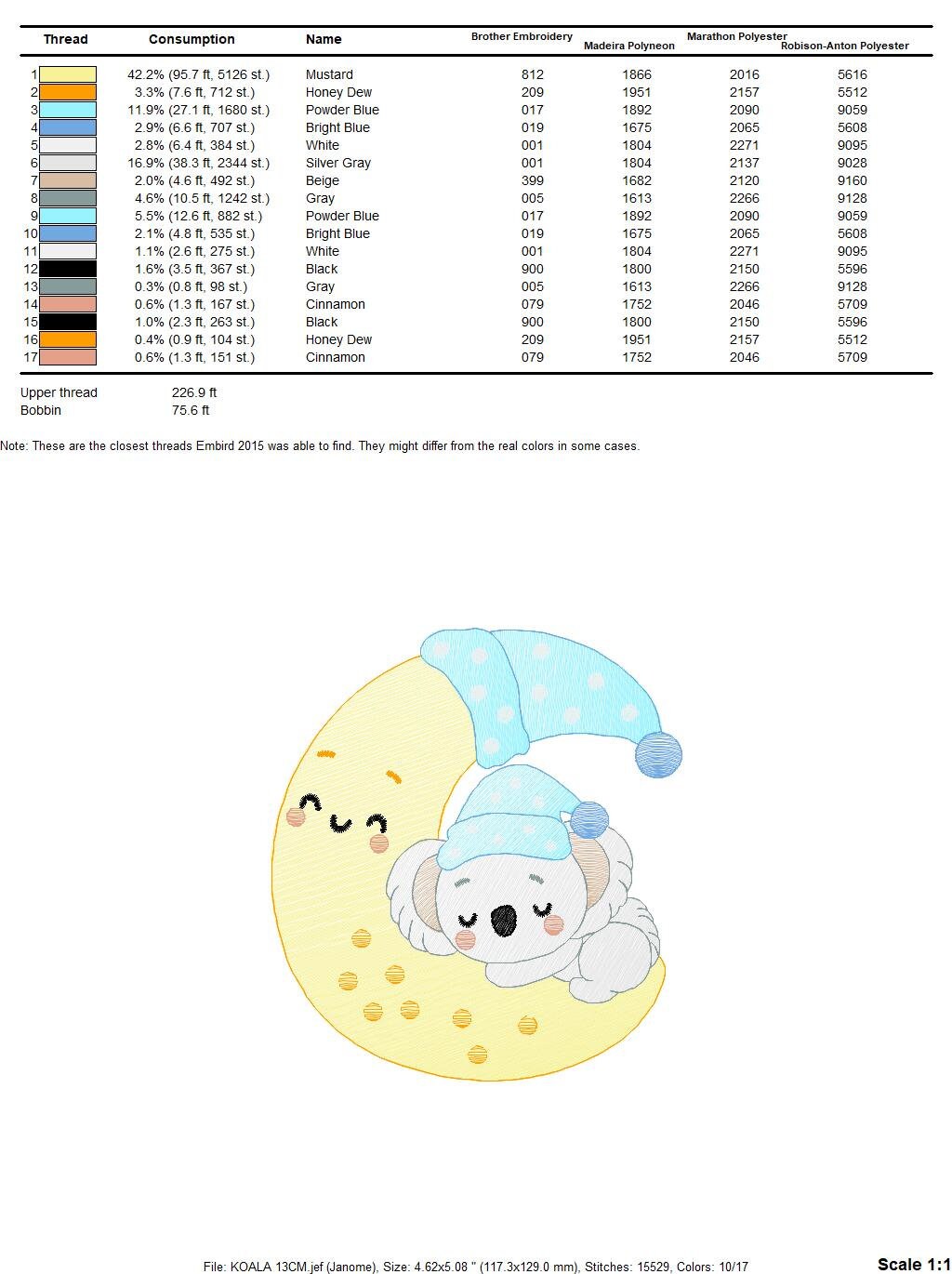 Koala embroidery design - Baby boy embroidery designs machine embroidery pattern - Moon embroidery file - blanket pillow towel download pes - Marcia Embroidery