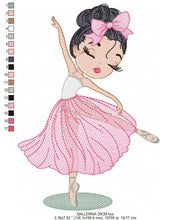 Cargar imagen en el visor de la galería, Ballerina embroidery designs - Ballet embroidery design machine embroidery pattern - Baby girl embroidery file Dancer instant download pes
