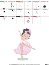 Cargar imagen en el visor de la galería, Ballerina embroidery designs - Ballet embroidery design machine embroidery pattern - Baby girl embroidery file Dancer instant download pes
