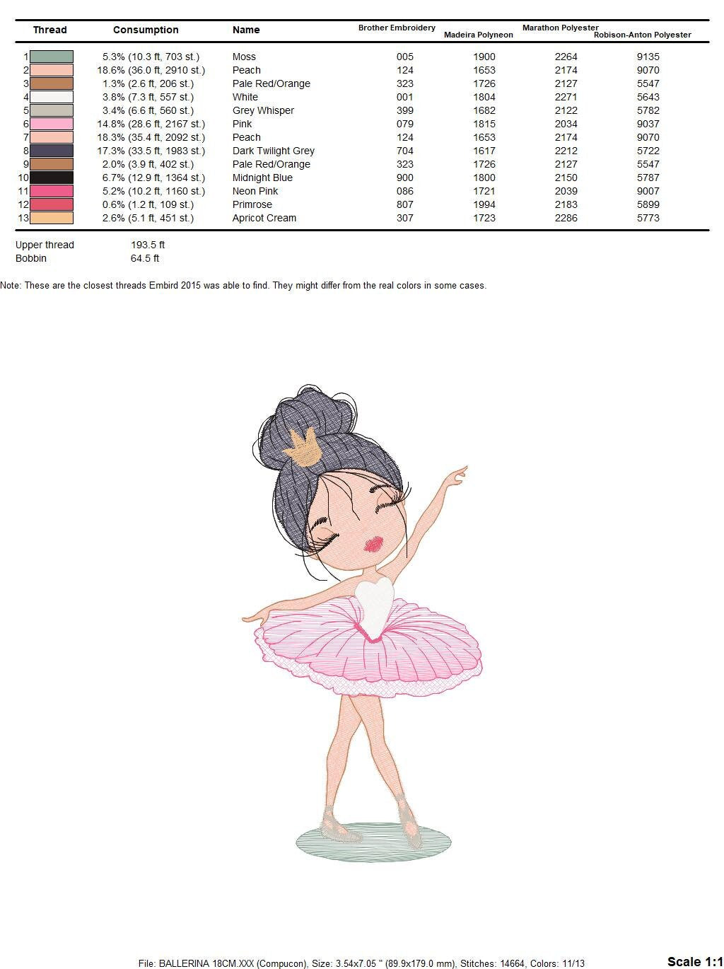 Ballerina embroidery designs - Ballet embroidery design machine embroidery pattern - instant download - Baby girl embroidery file dancer pes