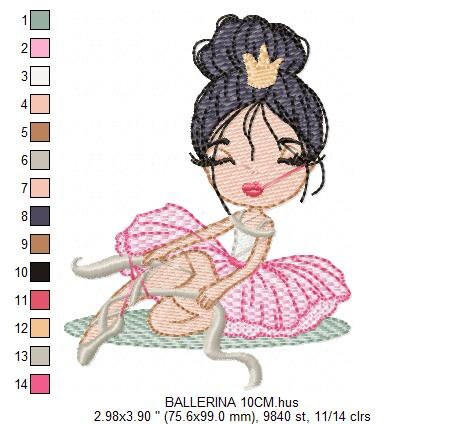 Ballerina embroidery designs - Ballet embroidery design machine embroidery pattern - instant download - Princess embroidery file dancer