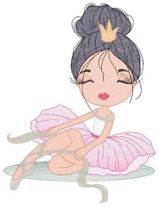 Ballerina embroidery designs - Ballet embroidery design machine embroidery pattern - instant download - Princess embroidery file dancer