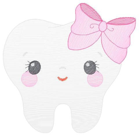 Tooth embroidery designs - Dentist embroidery design machine embroidery pattern - Teeth embroidery file - Dental embroidery instant download