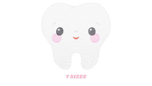 Tooth embroidery designs - Dentist embroidery design machine embroidery pattern - Teeth embroidery file - Dental embroidery instant download