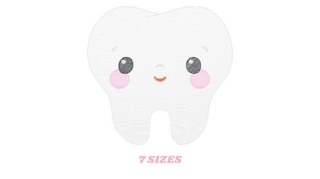 Tooth embroidery designs - Dentist embroidery design machine embroidery pattern - Teeth embroidery file - Dental embroidery instant download