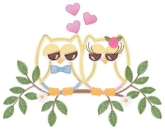 Owl embroidery design - Owl in love embroidery design machine embroidery pattern - Owl Family couple embroidery file - bird embroidery pes Marcia Embroidery